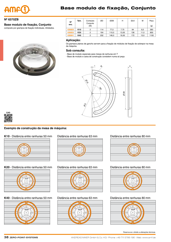 Catálogo AMF SISTEMAS DE PONTO ZERO NR.: 20366 - Seite 38