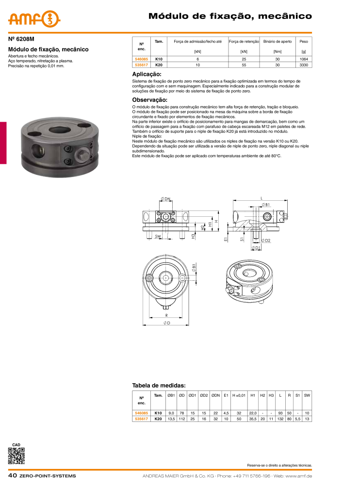 Catálogo AMF SISTEMAS DE PONTO ZERO NR.: 20366 - Seite 40