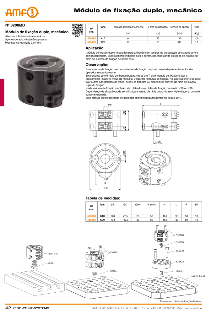 Catálogo AMF SISTEMAS DE PONTO ZERO Nº: 20366 - Página 42