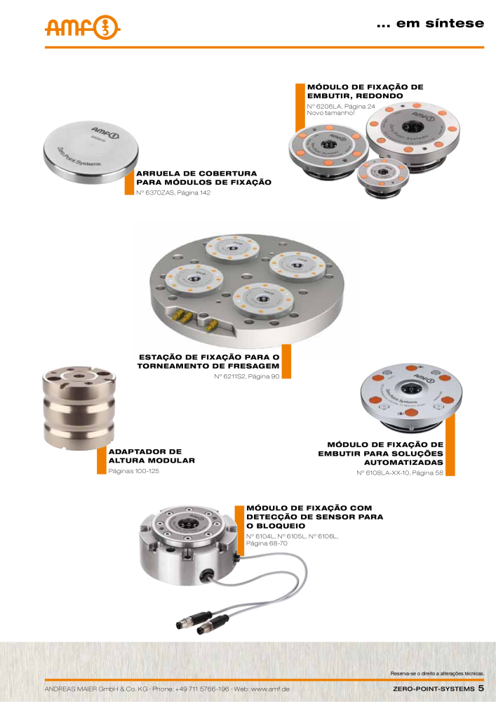 Catálogo AMF SISTEMAS DE PONTO ZERO Nº: 20366 - Página 5