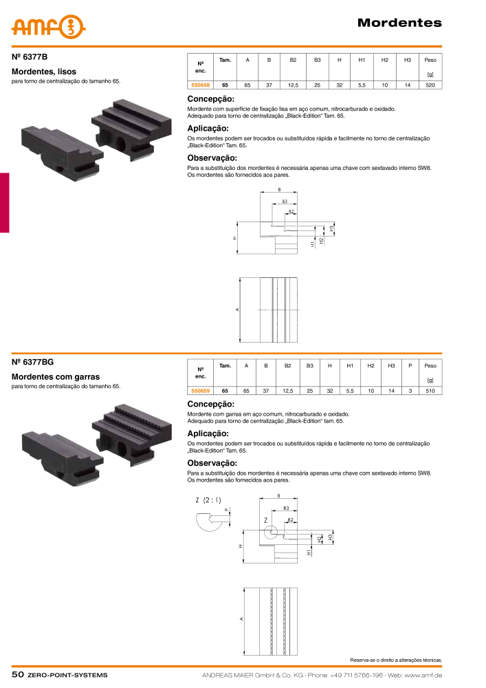 Catálogo AMF SISTEMAS DE PONTO ZERO Nº: 20366 - Página 50