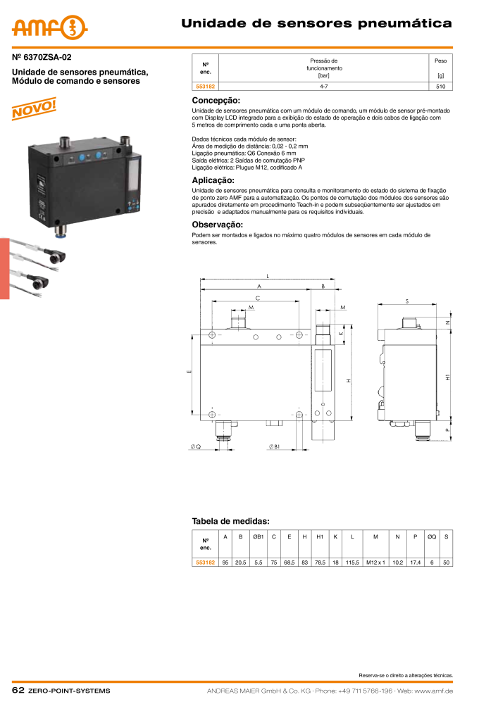 Catálogo AMF SISTEMAS DE PONTO ZERO Nb. : 20366 - Page 62