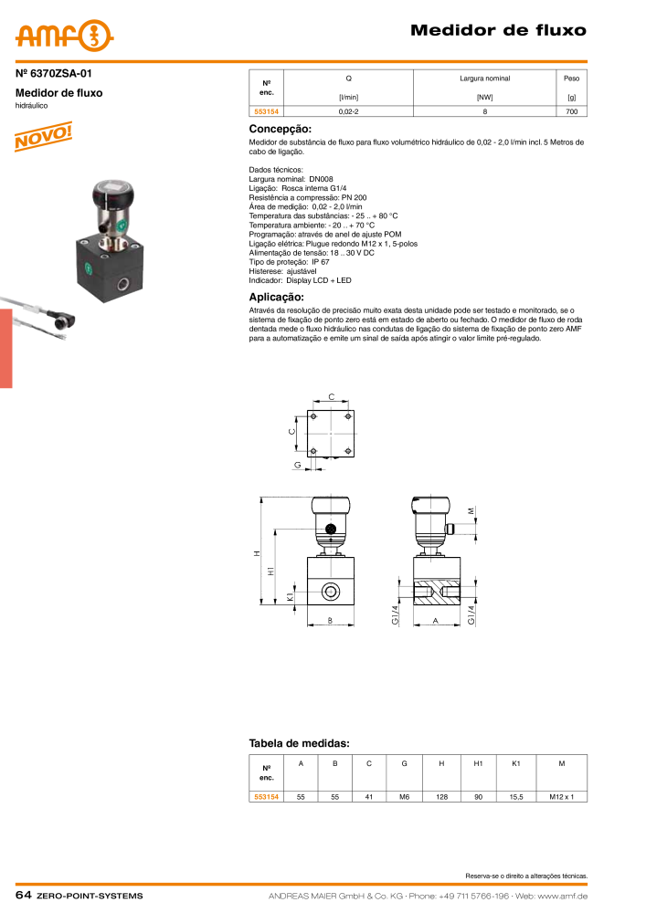 Catálogo AMF SISTEMAS DE PONTO ZERO Nº: 20366 - Página 64