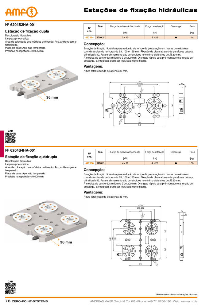 Catálogo AMF SISTEMAS DE PONTO ZERO NR.: 20366 - Seite 76