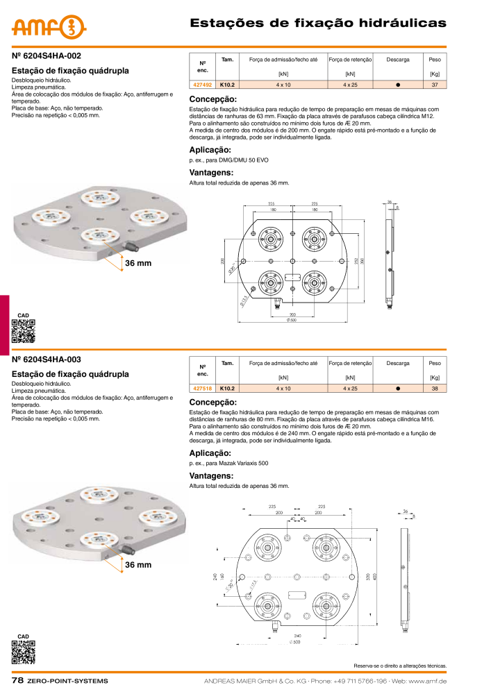 Catálogo AMF SISTEMAS DE PONTO ZERO NR.: 20366 - Seite 78