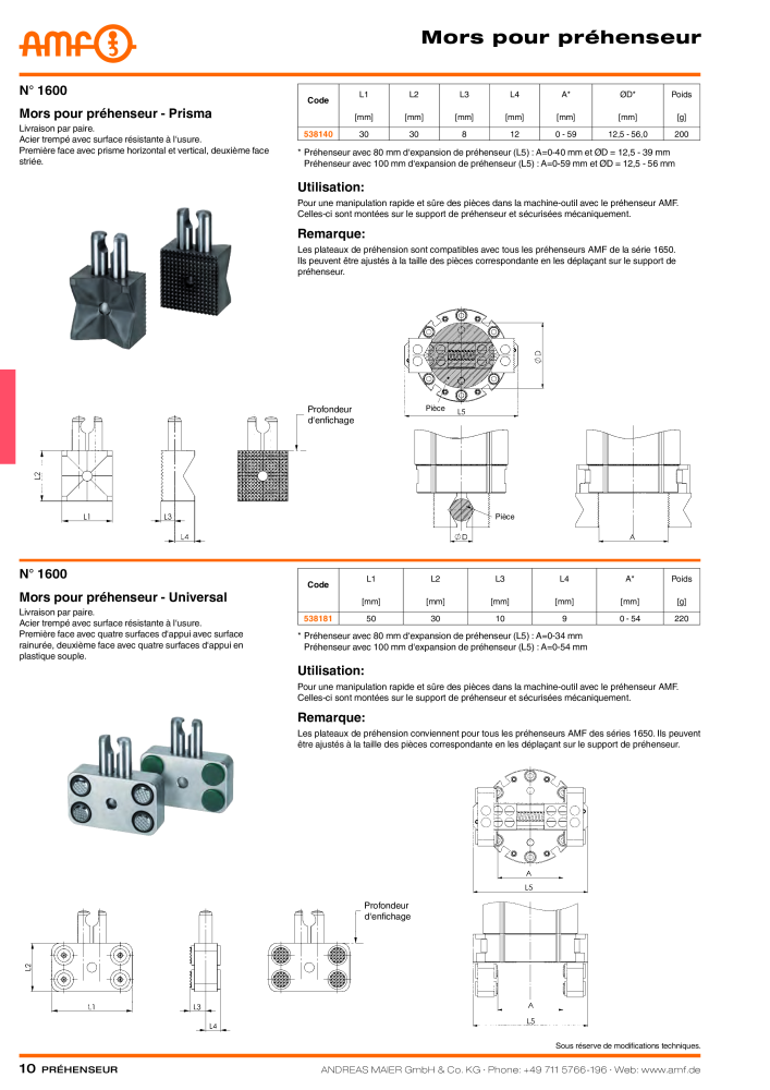 Pinces Catalogue AMF NR.: 20367 - Seite 10