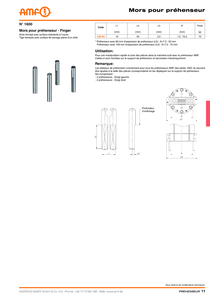 Pinces Catalogue AMF NO.: 20367 - Page 11