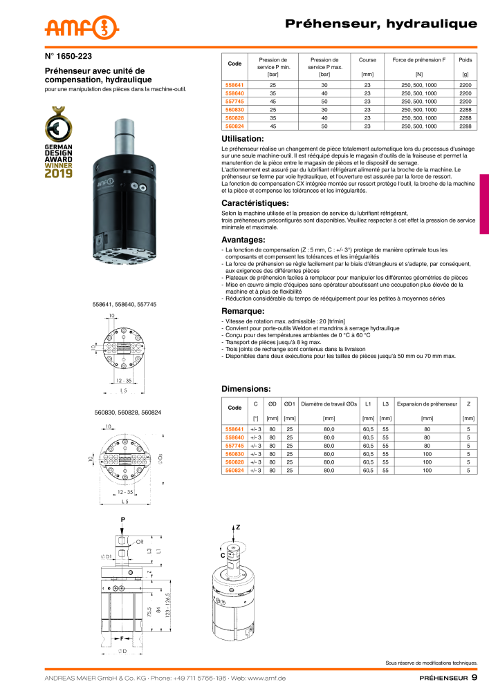 Pinces Catalogue AMF NR.: 20367 - Seite 9