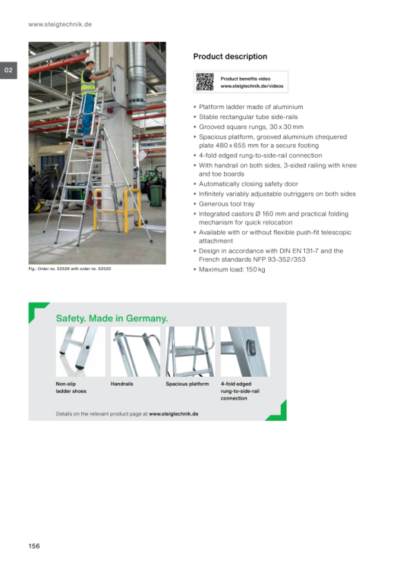 MUNK Platform ladder FlexxStep 4 rungs 52524