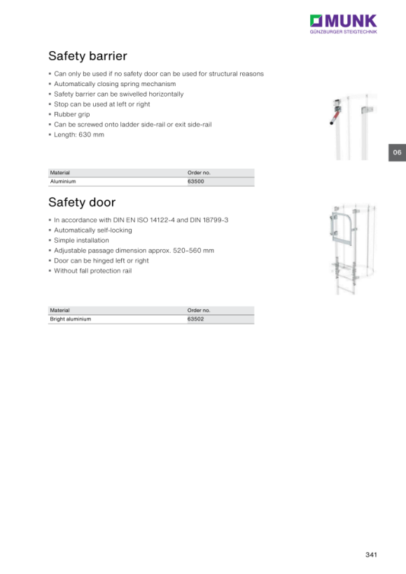 MUNK Exit side-rail angled Bright aluminium 62049