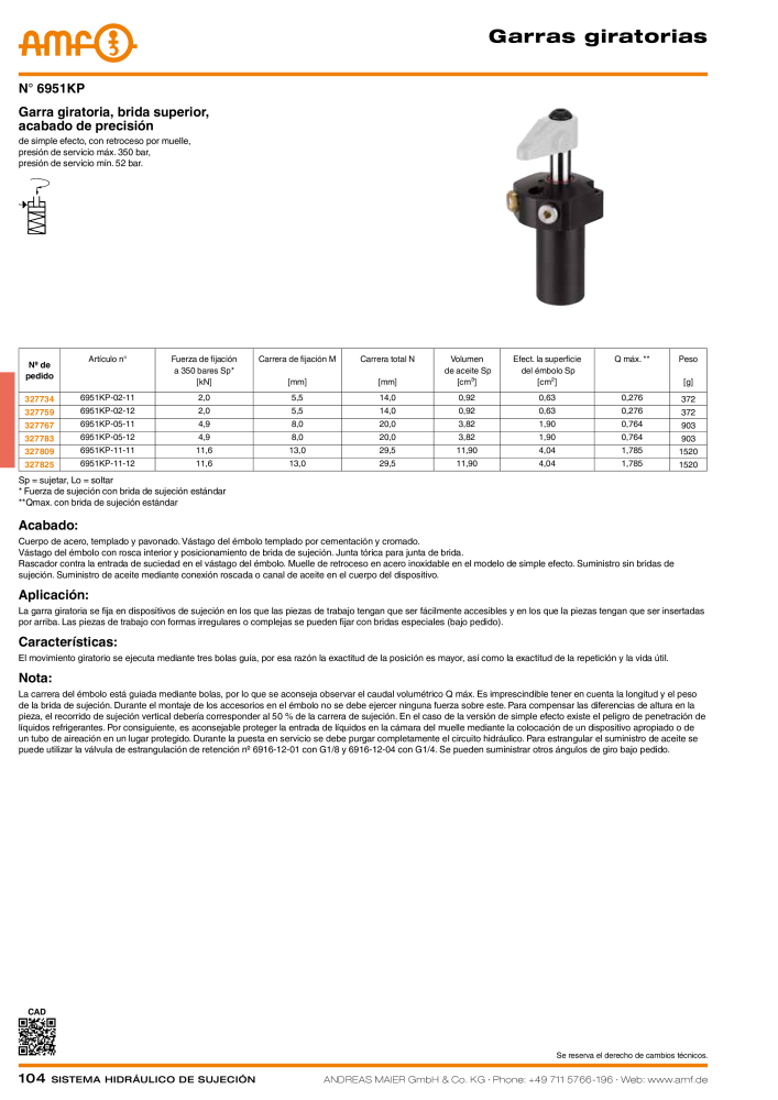 Catálogo AMF tecnología de sujeción hidráulica NR.: 20372 - Seite 104