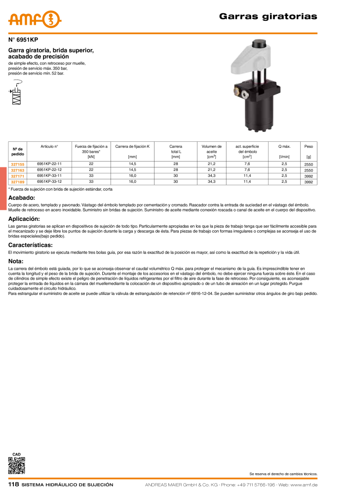 Catálogo AMF tecnología de sujeción hidráulica NO.: 20372 - Page 118