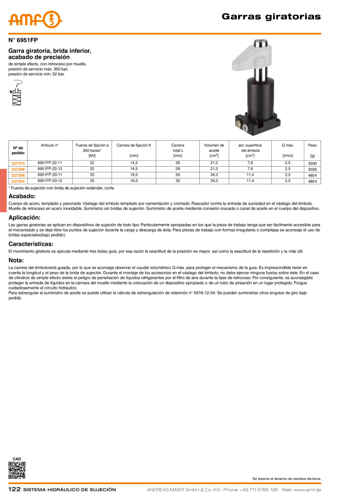 Catálogo AMF tecnología de sujeción hidráulica Nº: 20372 - Página 122