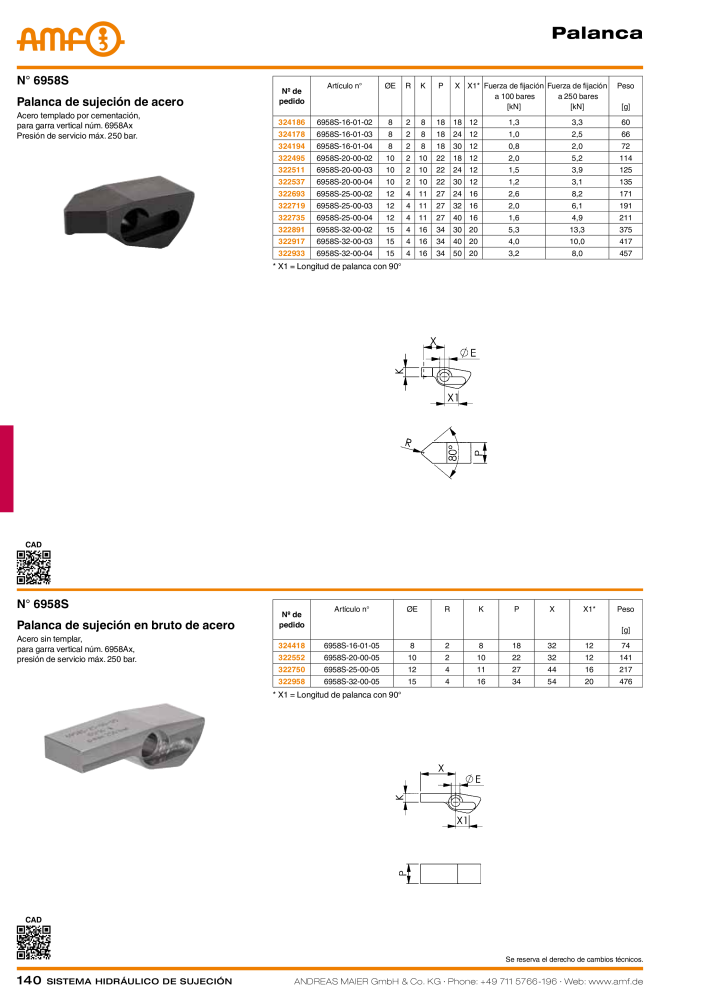 Catálogo AMF tecnología de sujeción hidráulica Nb. : 20372 - Page 140