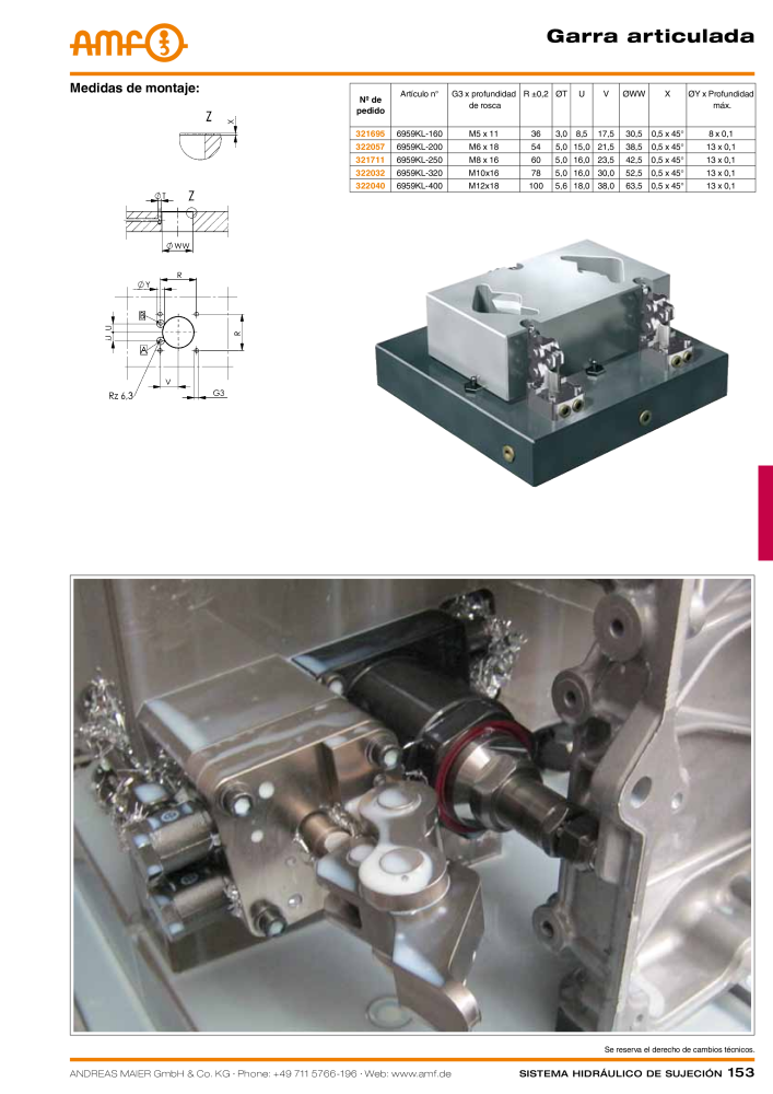 Catálogo AMF tecnología de sujeción hidráulica Nº: 20372 - Página 153