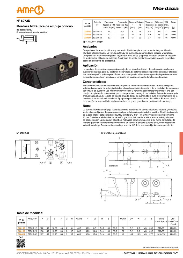 Catálogo AMF tecnología de sujeción hidráulica Nb. : 20372 - Page 171