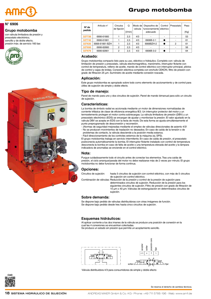 Catálogo AMF tecnología de sujeción hidráulica NR.: 20372 - Seite 18