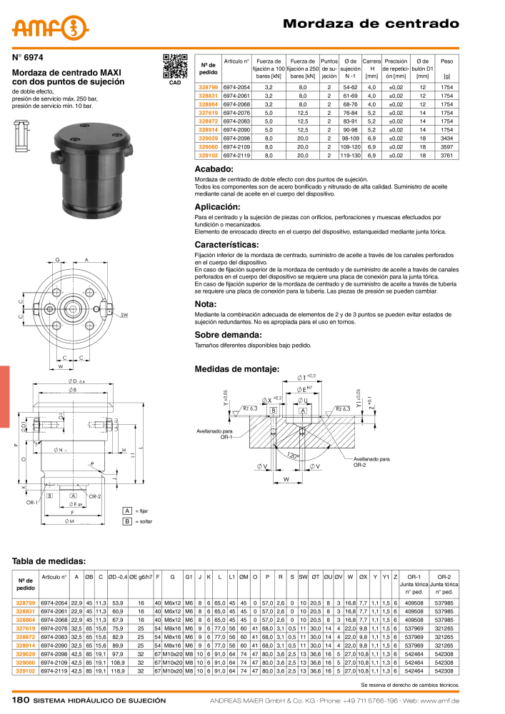 Catálogo AMF tecnología de sujeción hidráulica Nº: 20372 - Página 180