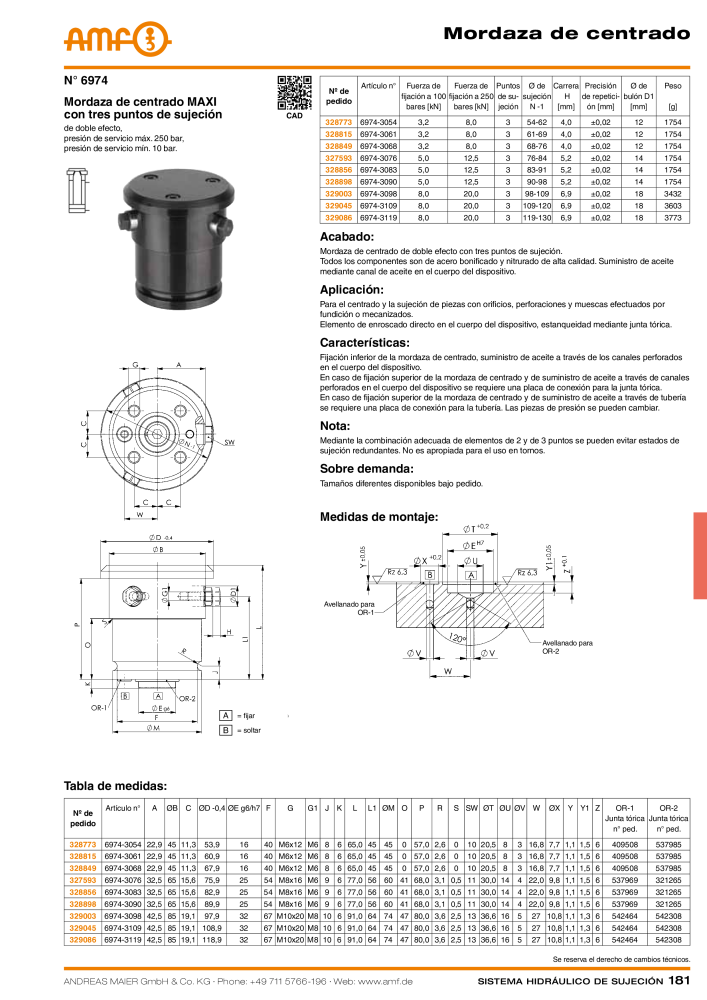 Catálogo AMF tecnología de sujeción hidráulica Nº: 20372 - Página 181