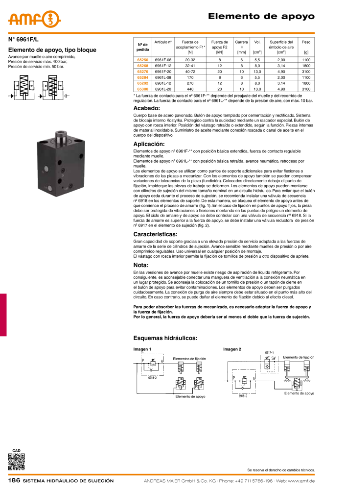 Catálogo AMF tecnología de sujeción hidráulica NO.: 20372 - Page 186