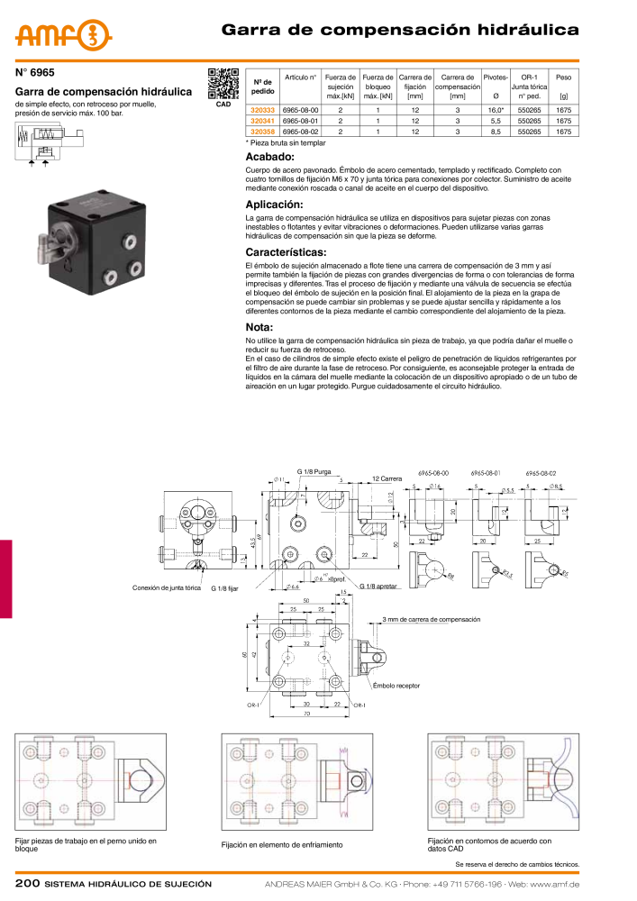 Catálogo AMF tecnología de sujeción hidráulica Nº: 20372 - Página 200