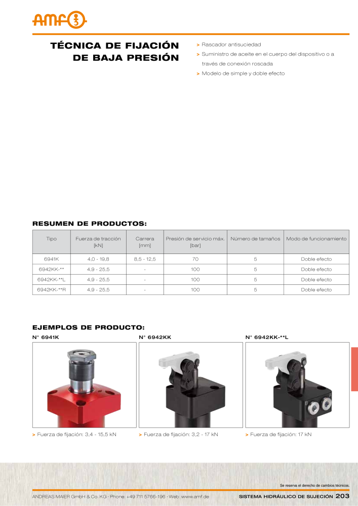 Catálogo AMF tecnología de sujeción hidráulica NR.: 20372 - Seite 203