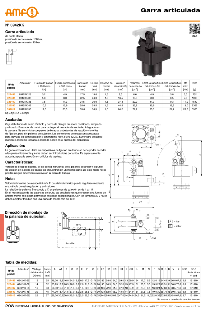 Catálogo AMF tecnología de sujeción hidráulica NO.: 20372 - Page 208