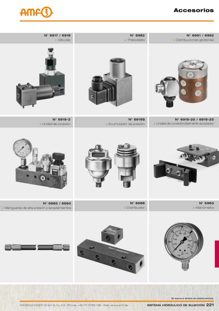 Catálogo AMF tecnología de sujeción hidráulica Nº: 20372 - Página 221