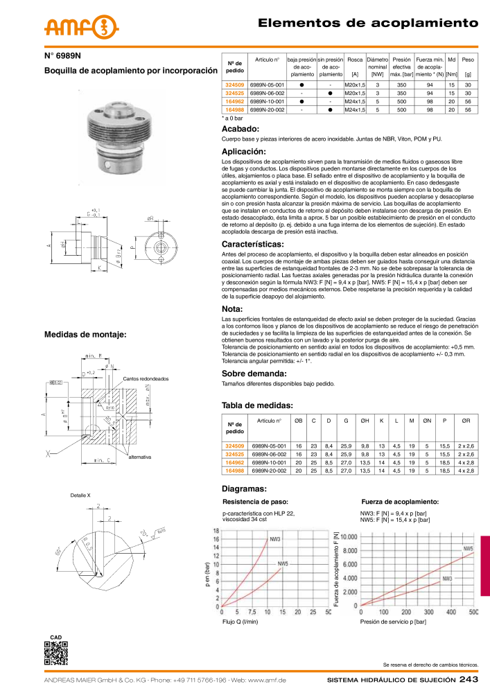 Catálogo AMF tecnología de sujeción hidráulica NR.: 20372 - Seite 243