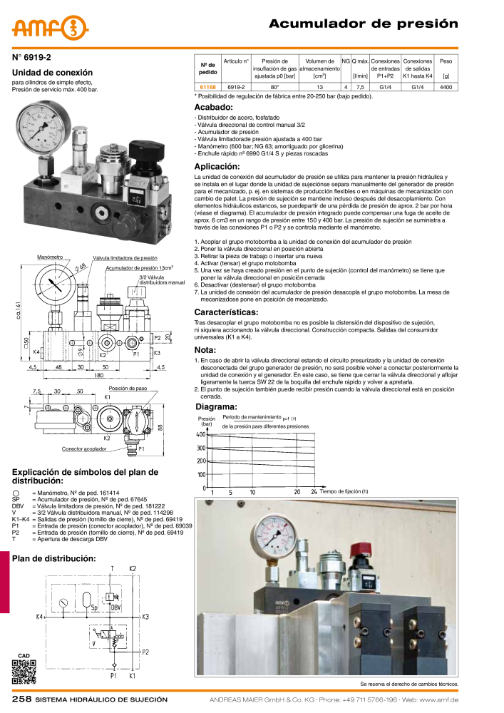 Catálogo AMF tecnología de sujeción hidráulica Nº: 20372 - Página 258