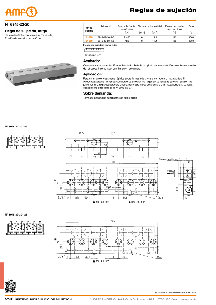 Catálogo AMF tecnología de sujeción hidráulica NR.: 20372 - Seite 296