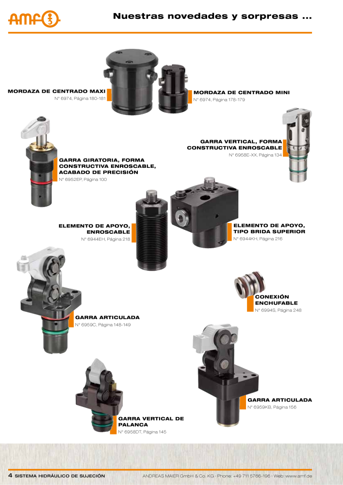 Catálogo AMF tecnología de sujeción hidráulica Nº: 20372 - Página 4