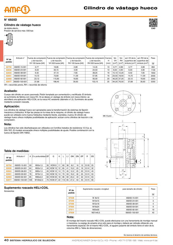 Catálogo AMF tecnología de sujeción hidráulica Nº: 20372 - Página 40