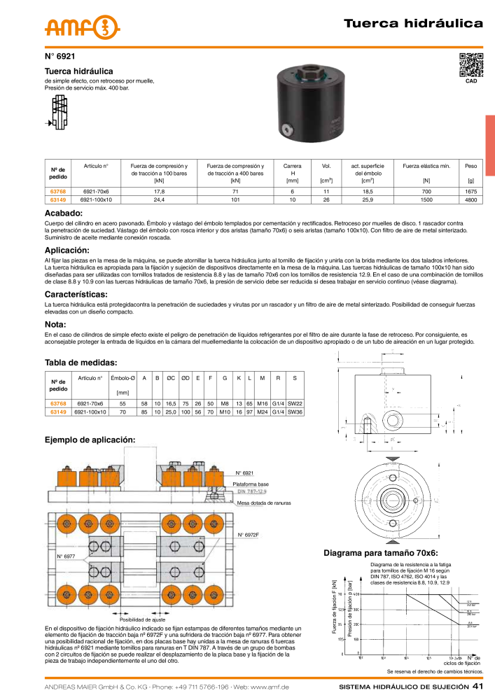 Catálogo AMF tecnología de sujeción hidráulica Nº: 20372 - Página 41