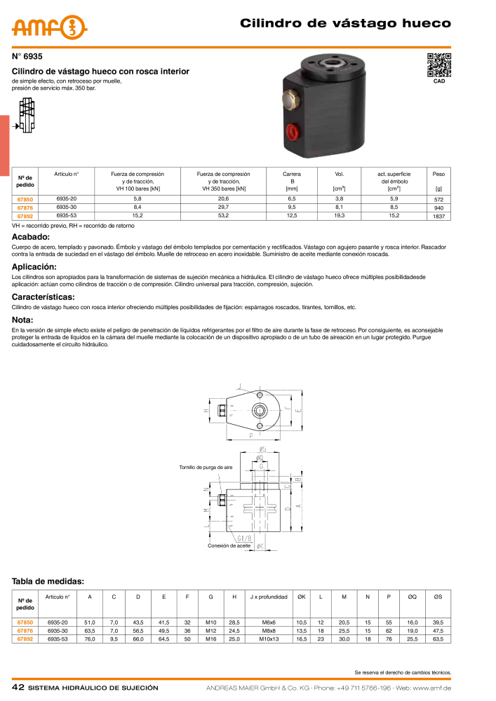 Catálogo AMF tecnología de sujeción hidráulica NR.: 20372 - Seite 42