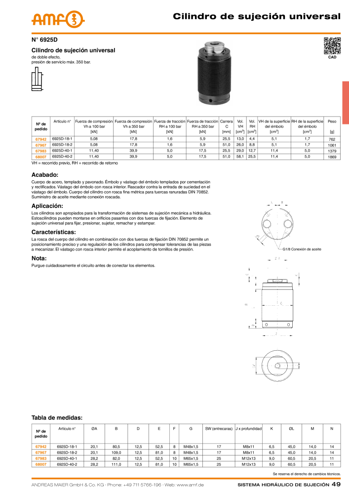 Catálogo AMF tecnología de sujeción hidráulica NR.: 20372 - Seite 49