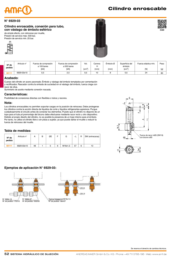 Catálogo AMF tecnología de sujeción hidráulica NR.: 20372 - Seite 52