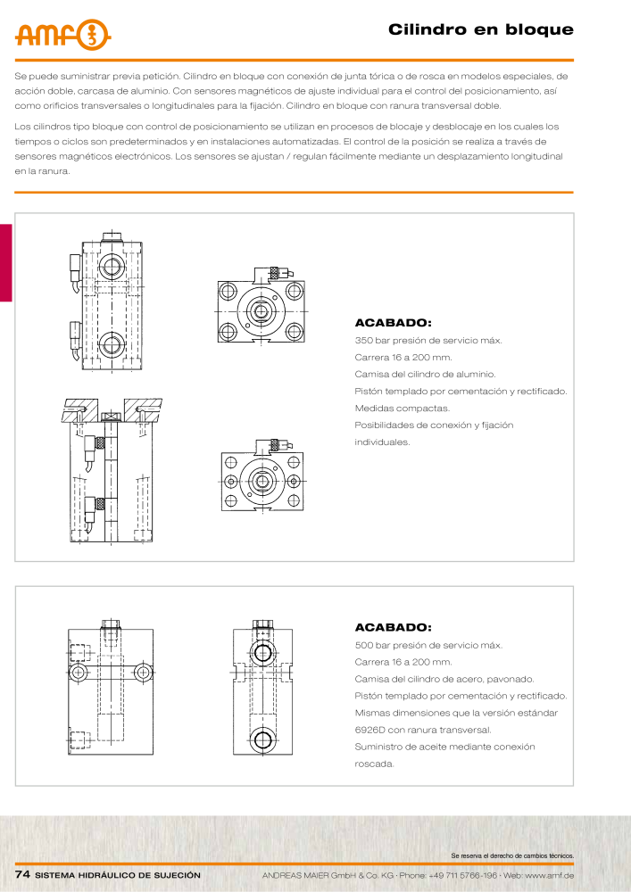 Catálogo AMF tecnología de sujeción hidráulica NR.: 20372 - Seite 74