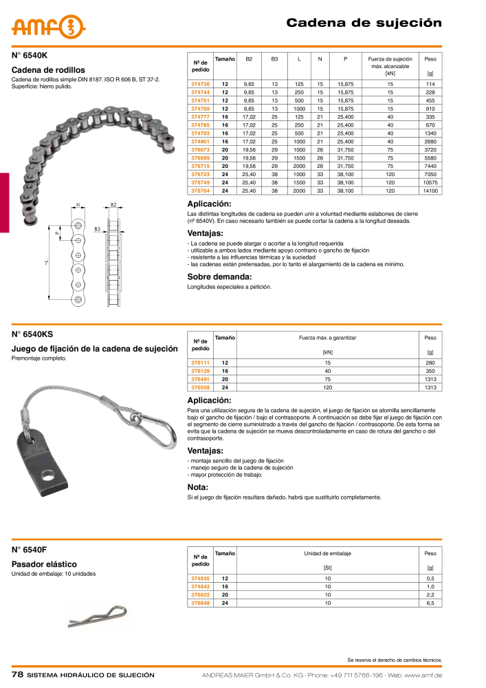 Catálogo AMF tecnología de sujeción hidráulica NO.: 20372 - Page 78