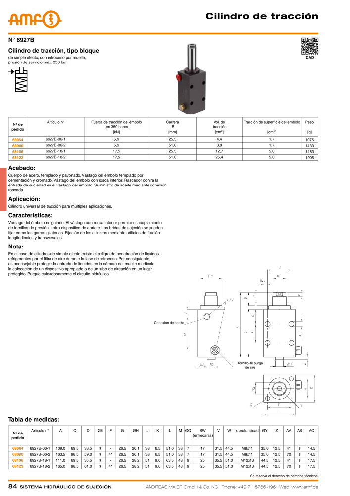 Catálogo AMF tecnología de sujeción hidráulica NO.: 20372 - Page 84