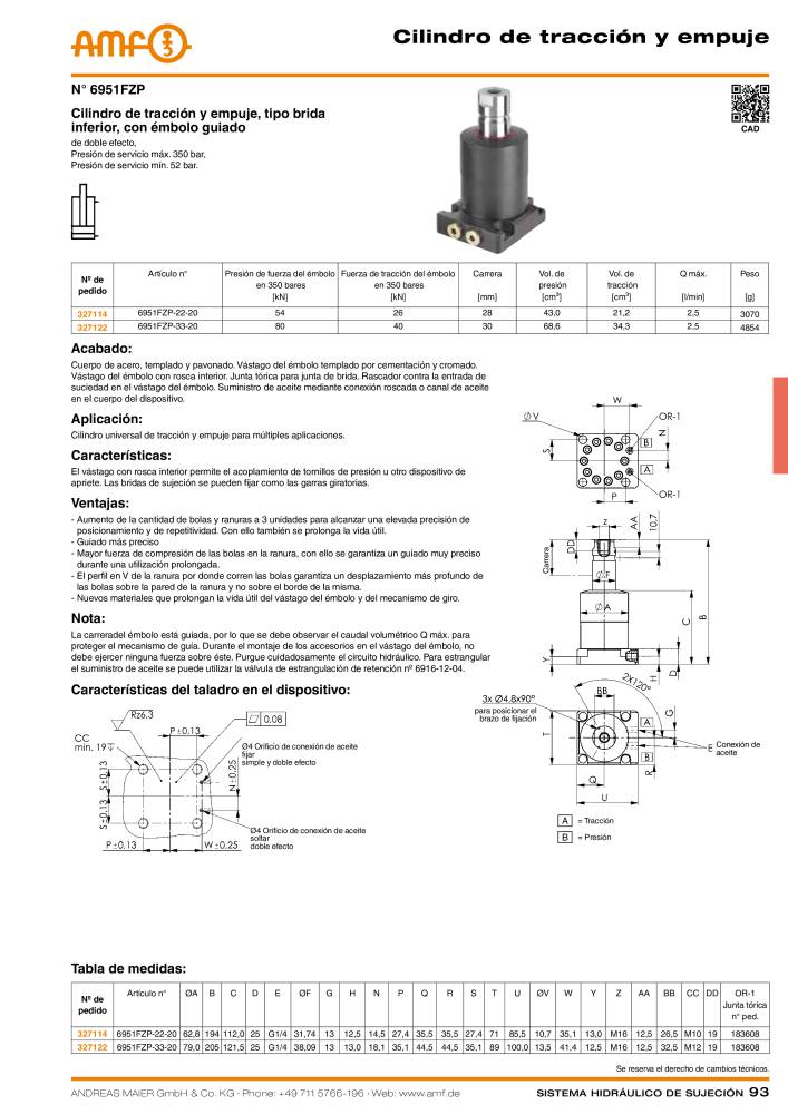 Catálogo AMF tecnología de sujeción hidráulica Nº: 20372 - Página 93