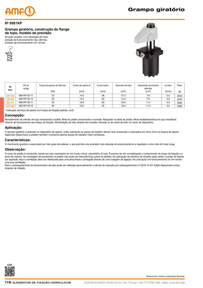 Tecnologia de fixação hidráulica do catálogo AMF Nº: 20373 - Página 118