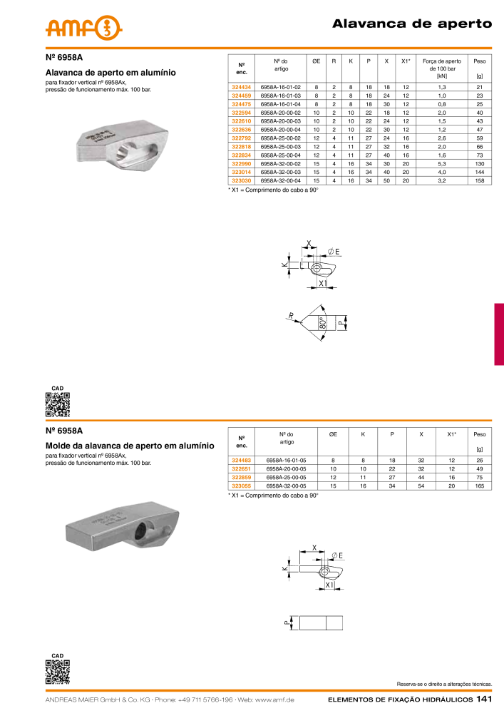 Tecnologia de fixação hidráulica do catálogo AMF Nb. : 20373 - Page 141