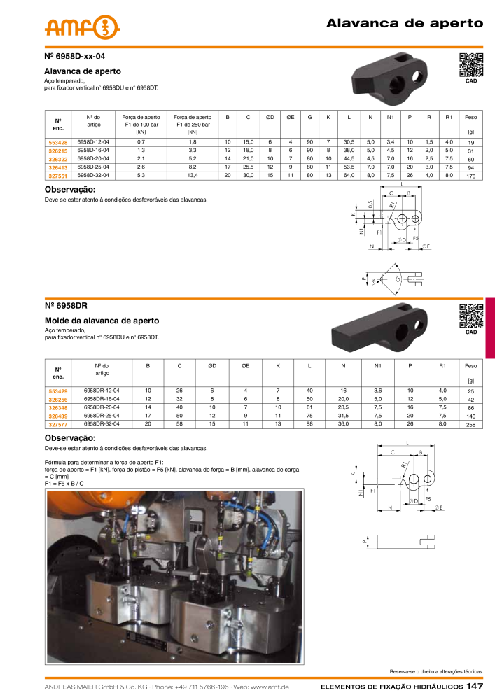 Tecnologia de fixação hidráulica do catálogo AMF NO.: 20373 - Page 147