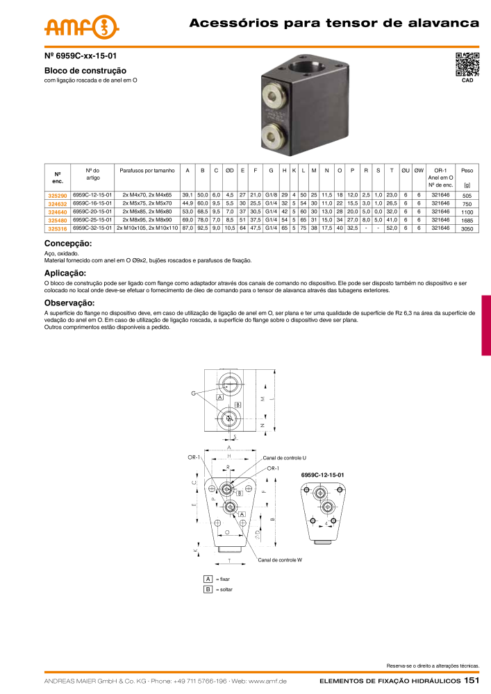 Tecnologia de fixação hidráulica do catálogo AMF NR.: 20373 - Seite 151
