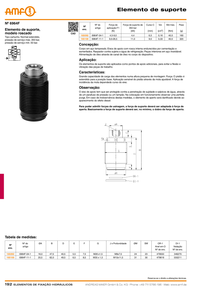 Tecnologia de fixação hidráulica do catálogo AMF NR.: 20373 - Seite 192
