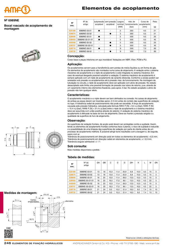 Tecnologia de fixação hidráulica do catálogo AMF NR.: 20373 - Seite 246