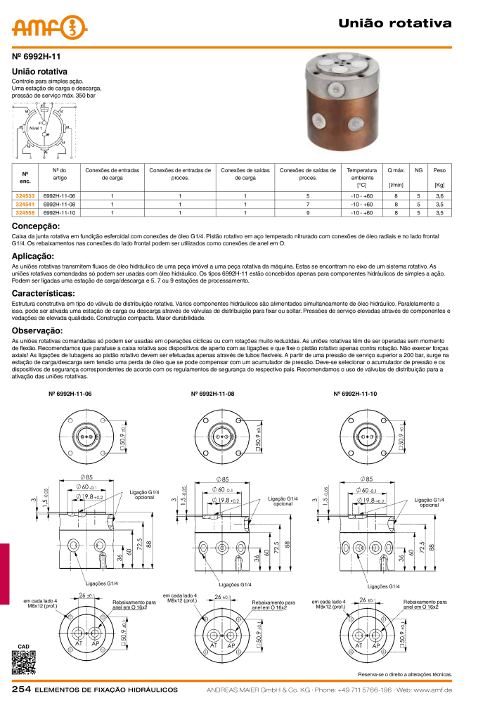 Tecnologia de fixação hidráulica do catálogo AMF Nb. : 20373 - Page 254