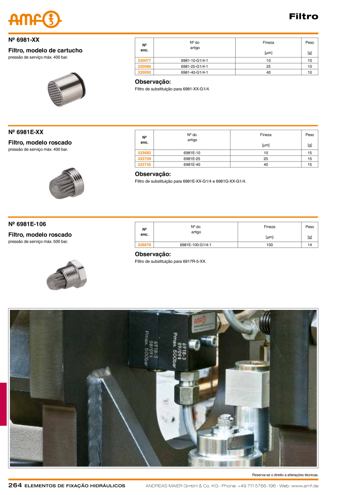 Tecnologia de fixação hidráulica do catálogo AMF NO.: 20373 - Page 264