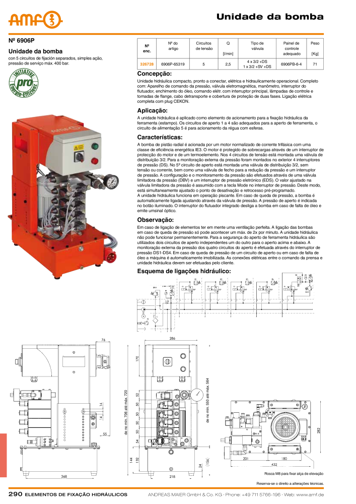 Tecnologia de fixação hidráulica do catálogo AMF Nº: 20373 - Página 290